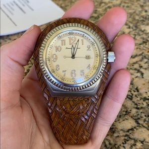 Tommy Bahama leather pocket watch